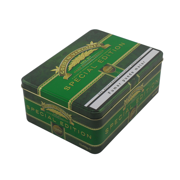 Rectangular tin box